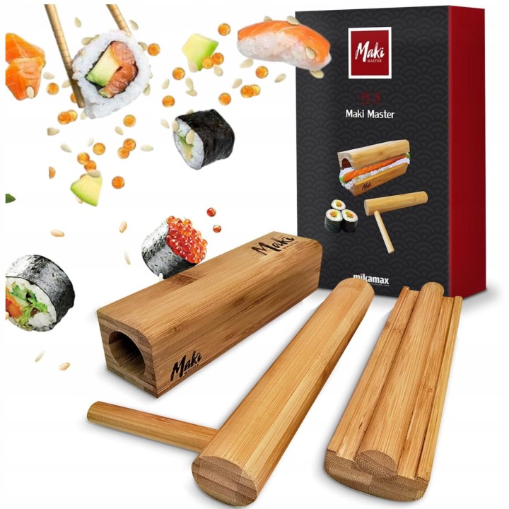Maszynka do Sushi Bazooka Roller Drewniana 8w1