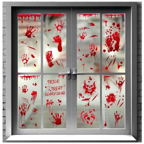 halloween naklejki ścienne ślady krwi 9 arkuszy