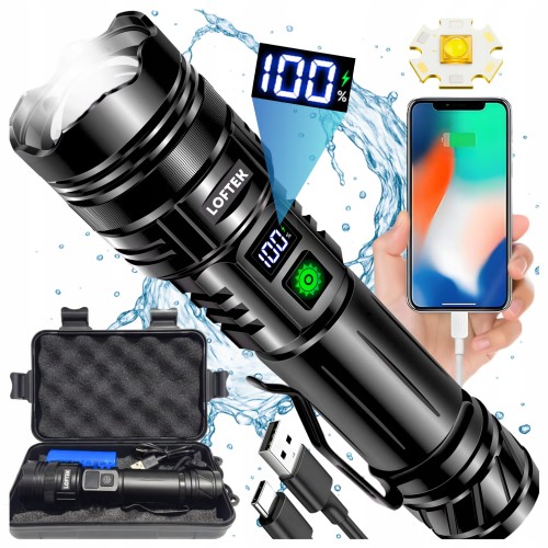 latarka led 20000lm akumulatorowa powerbank
