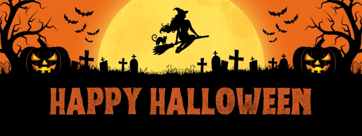 balony halloween i girlanda dekoracje halloween