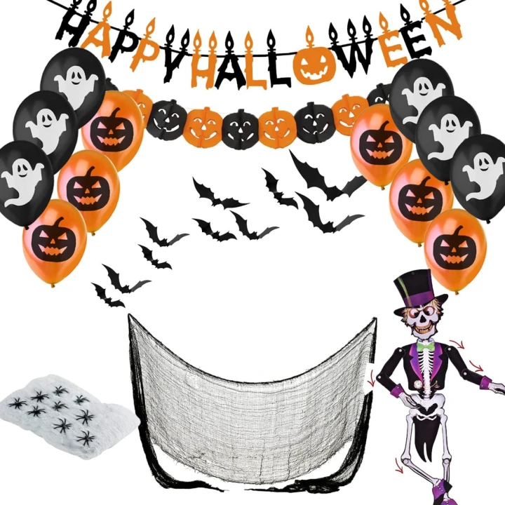 girlanda halloween balony i pająki