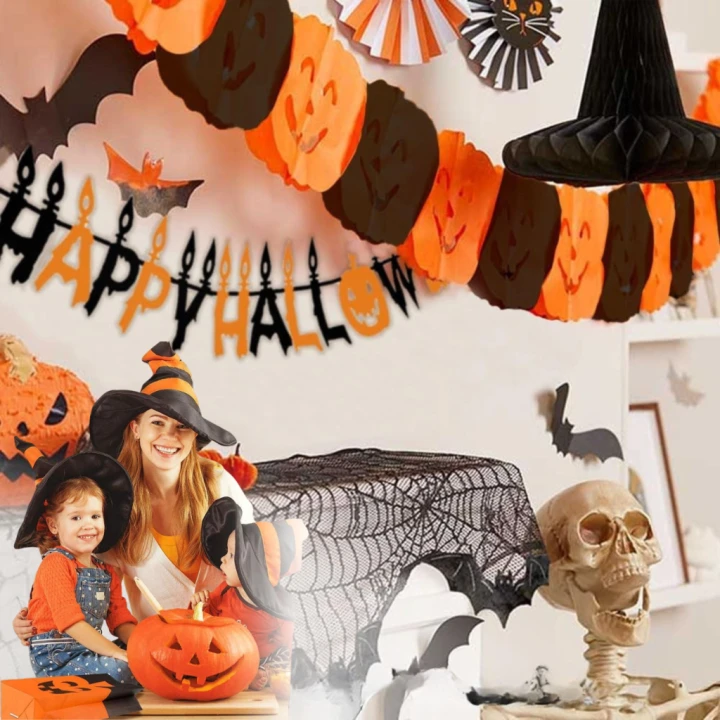 halloween baner happy halloween z balonami