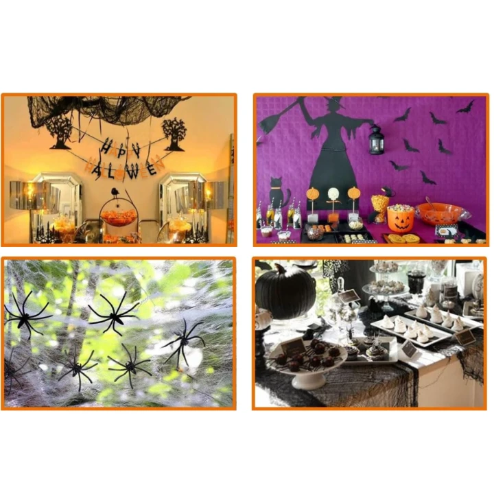 halloween dekoracje imprezowe pająki i dynie