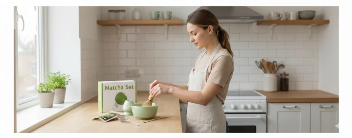 elegancki zestaw prezentowy do herbaty matcha