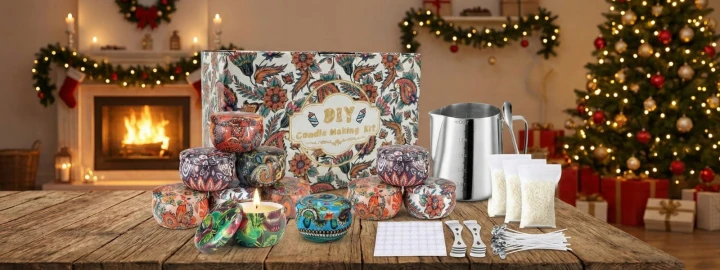 Świece sojowe handmade – elementy zestawu DIY