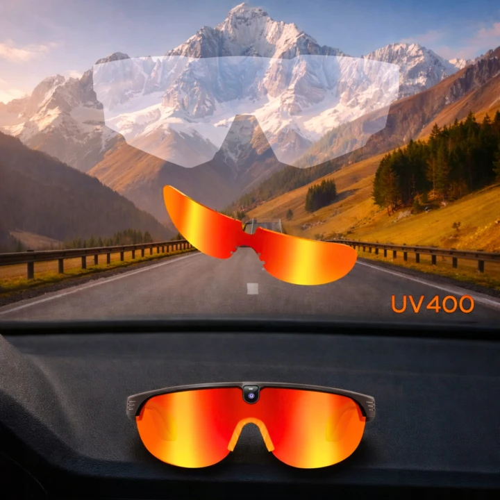 okulary sportowe z filtrem UV400 na zewnątrz