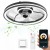 Wentylator sufitowy z lampą LED kompaktowy 48 cm czarny
