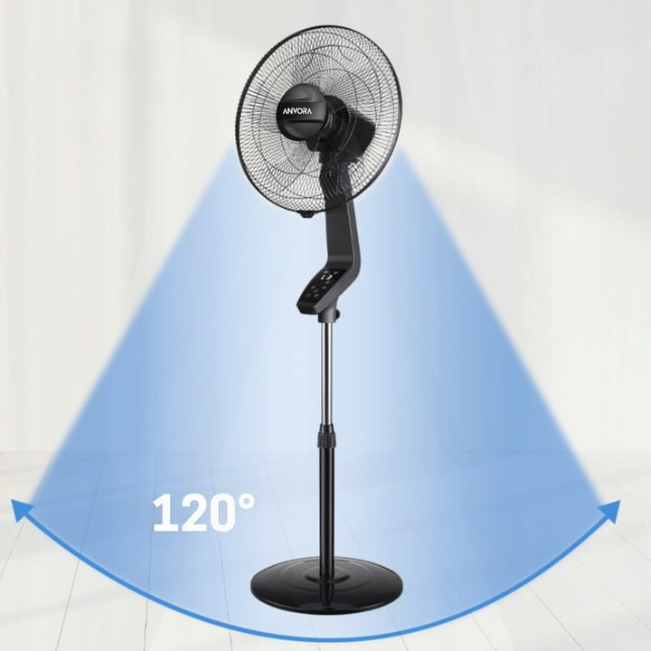 Wentylator podłogowy 50W - kratka ochronna i łopatki