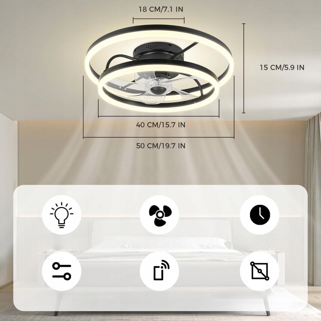 Pilot do lampy sufitowej LED z wentylatorem sterowanie zdalne